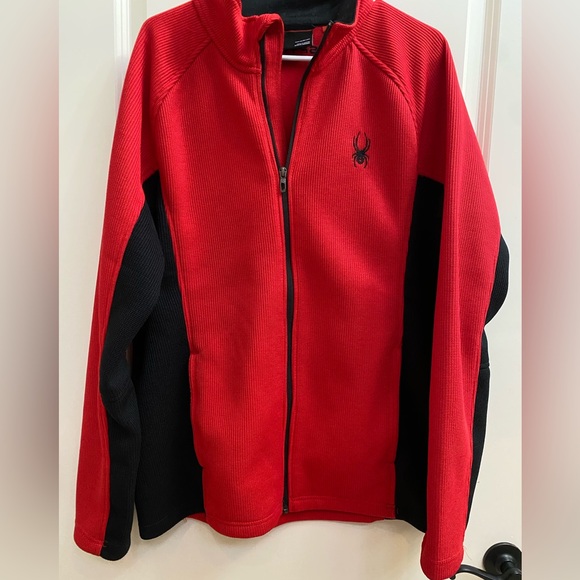 Spyder Men's Red and Black Zip-Up jacket - Picture 8 of 9